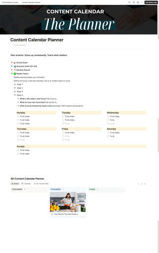 Content Calendar Planner